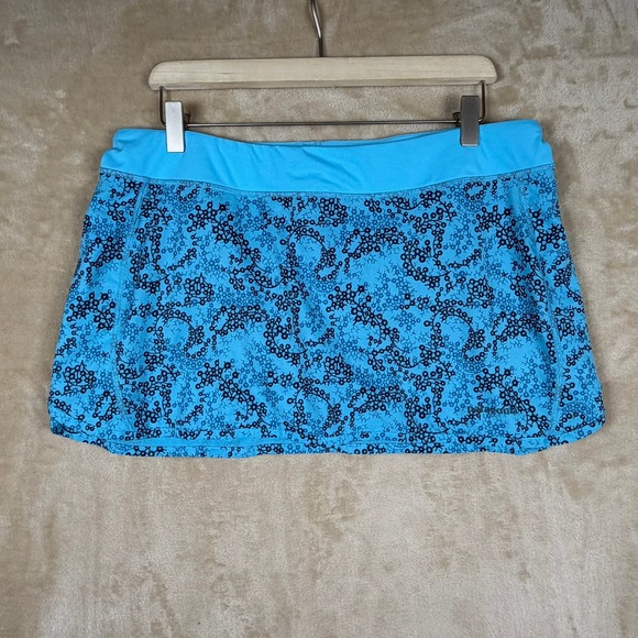 Patagonia Pants - Patagonia Womens Blue Geometric Molecular Print Active Skort Size Large Sporty